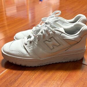 New Balance All-White Athletic Shoes